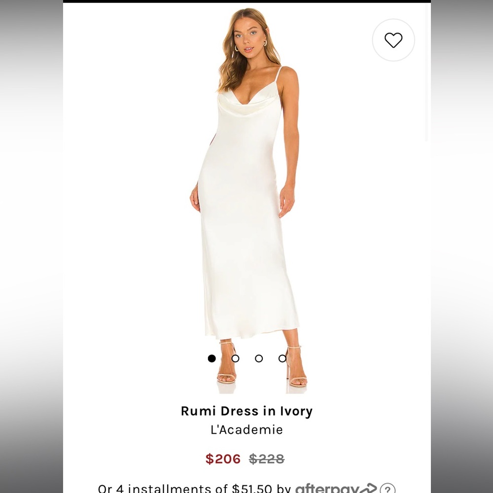 L’Academie Rumi Dress Ivory - White Satin Dress Revolve